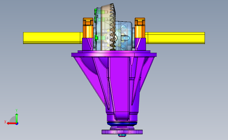 对称式锥齿轮差速器3D模型 Catia设计