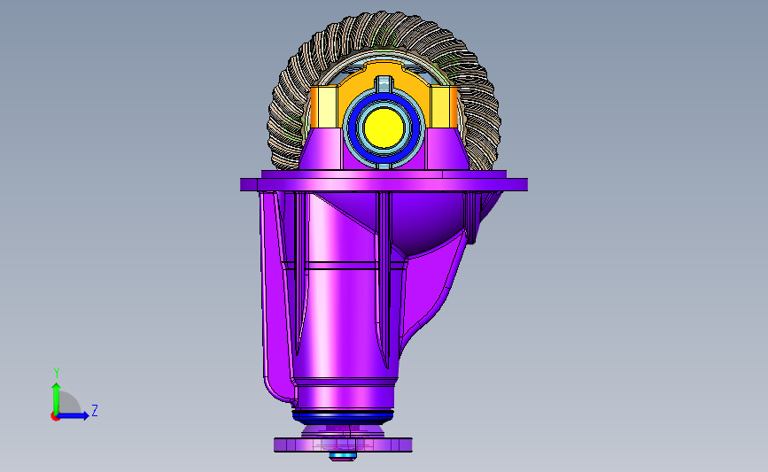 对称式锥齿轮差速器3D模型 Catia设计