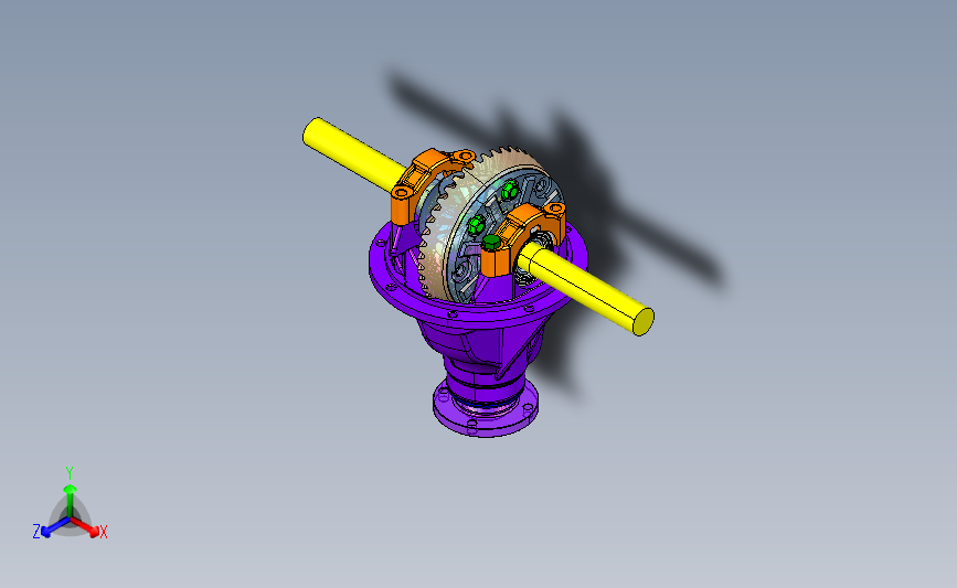 对称式锥齿轮差速器3D模型 Catia设计