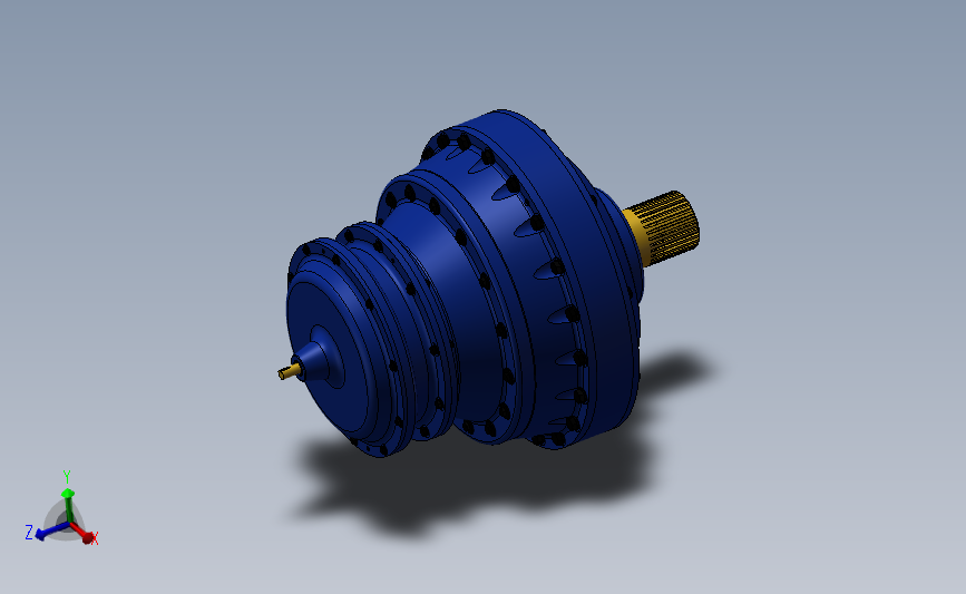 完整的行星轮减速器3D模型 Solidworks设计