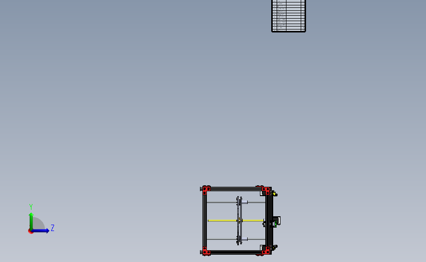 corexy-v2-3d打印机 左侧视图