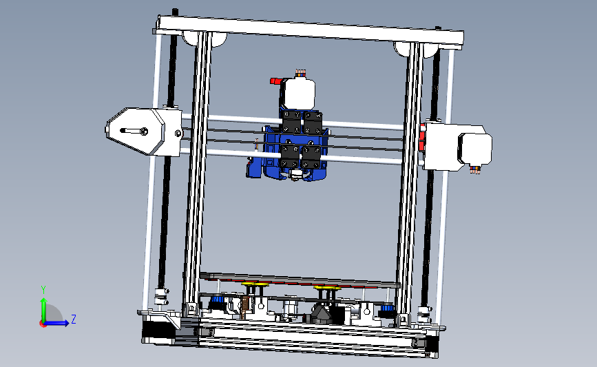 yığım2-3d打印机 左侧视图