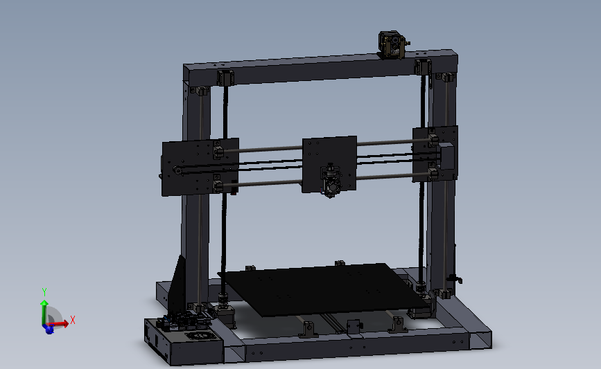 带有矩形铝通道的 3D 打印机