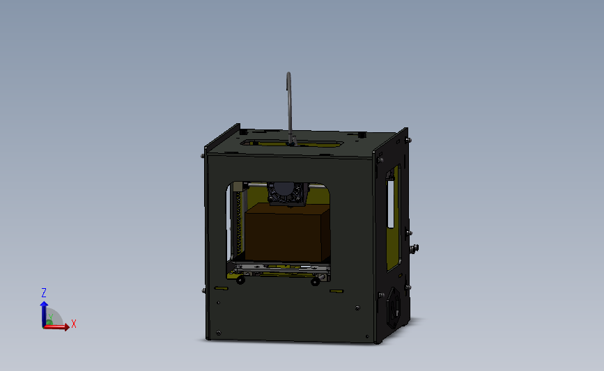 迷你封闭式3D打印机带螺丝