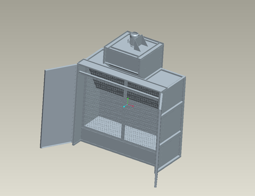 密闭式油漆喷涂设备 主视图