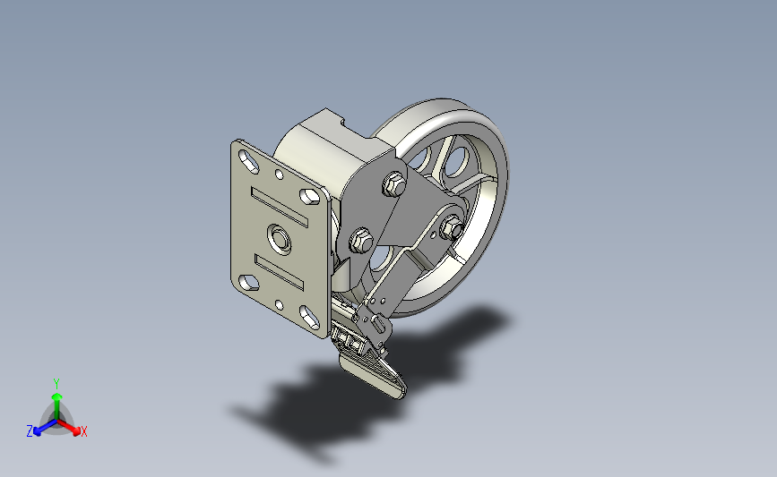 福马脚轮GSST-200-FLANGE 主视图