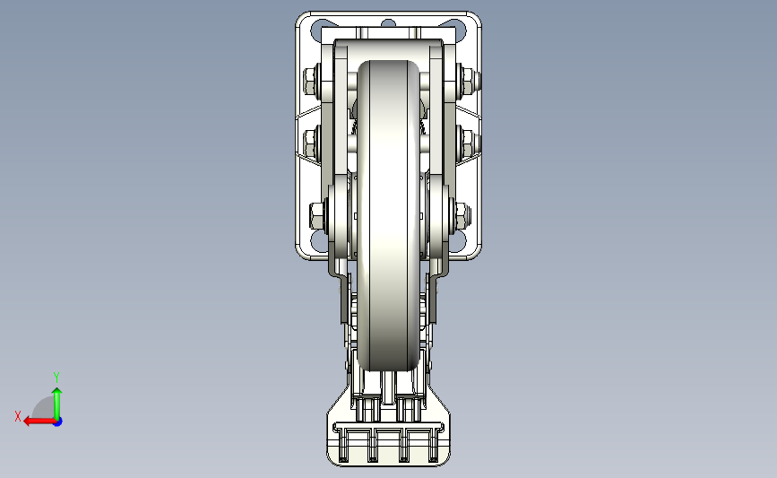 福马脚轮GSST-200-FLANGE 背面视图