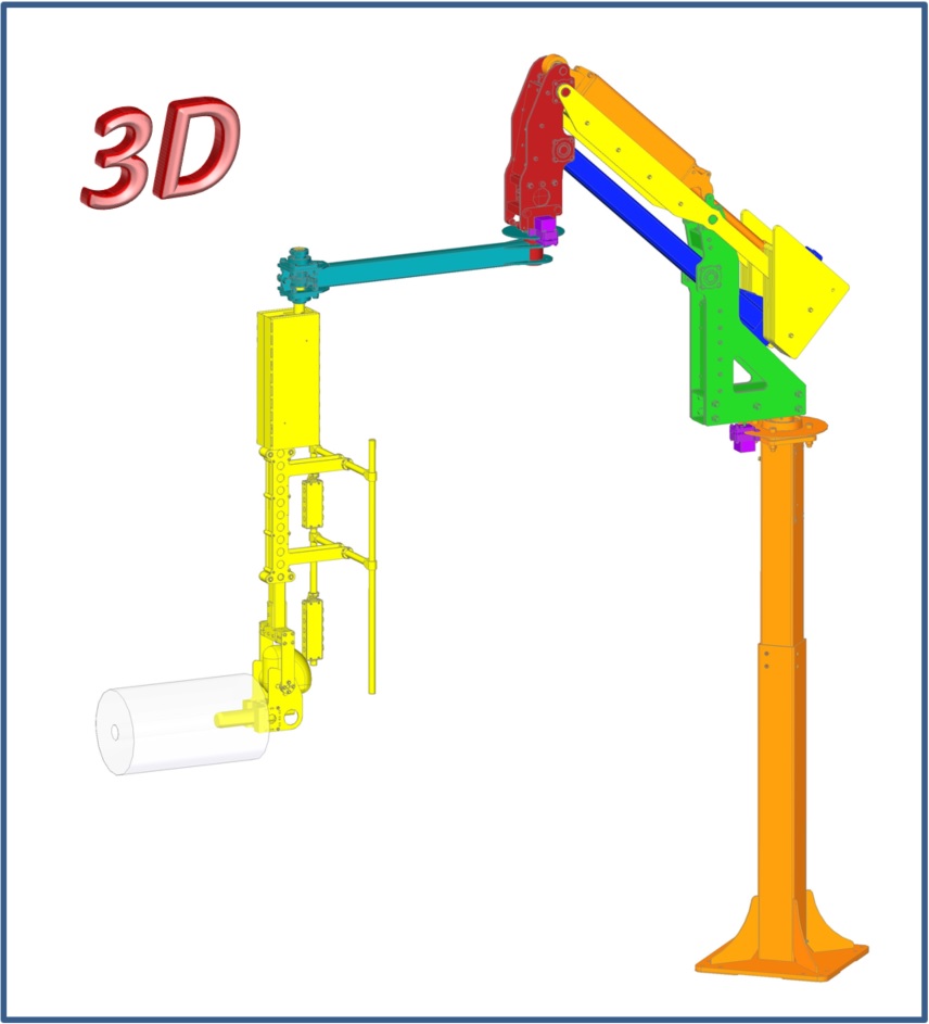 带关节臂的气动机械手-带重量检测的平衡器