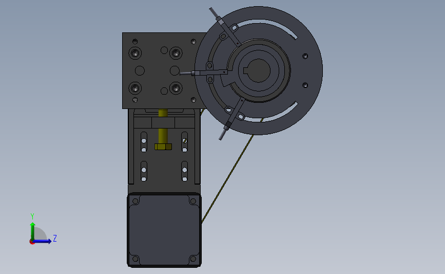 伺服马达旋转机构 同步轮 Solidworks 2012 模型图纸下载 懒石网