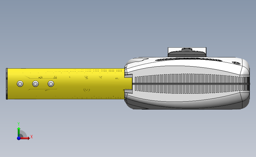 Stanley Tape Measure卷尺3D数模图纸 Solidworks设计 正面视图