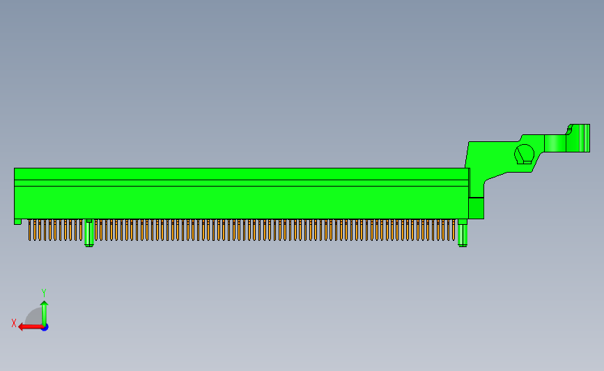 PCI Express X16 Connector type-3455主板插槽 背面视图