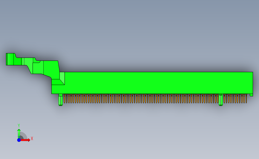 PCI Express X16 Connector type-3455主板插槽 正面视图
