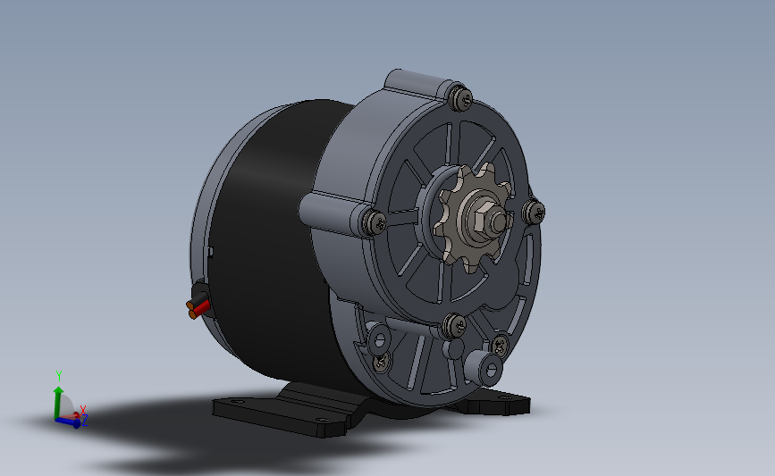24v DC直流减速电机MY1016Z模型3D图纸 Solidworks设计 附STP IGS