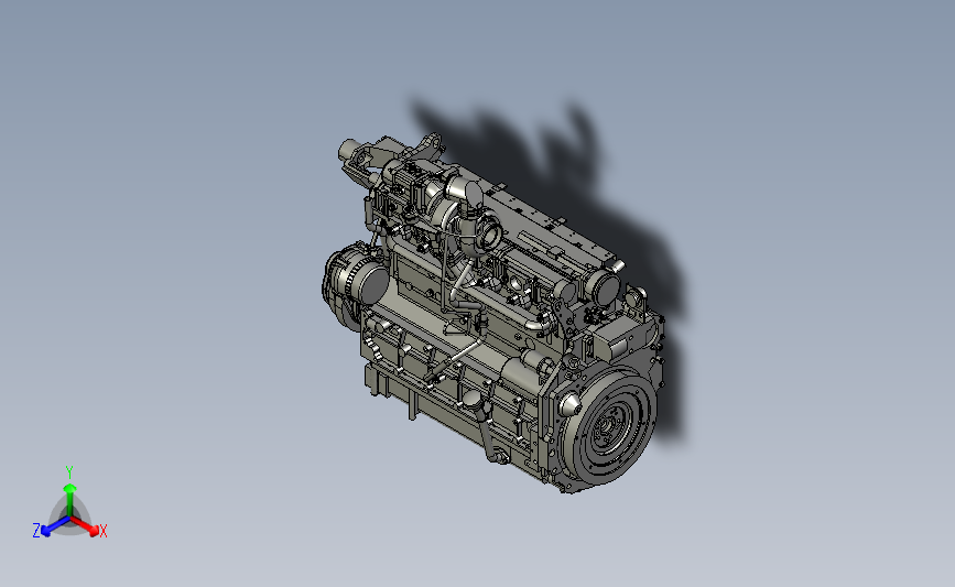 Deutz BF6M1013FC柴油发动机3D图纸 STP格式