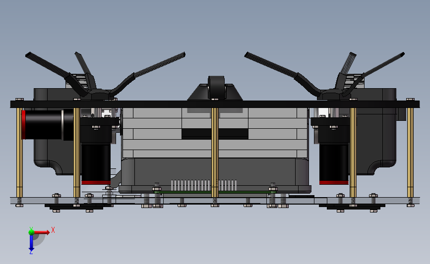 DIY扫地机器人3D图纸 SOLIDWORKS设计 俯视图