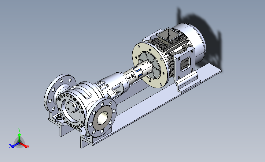 dn65-pn16内齿轮泵3D数模图纸 STEP格式