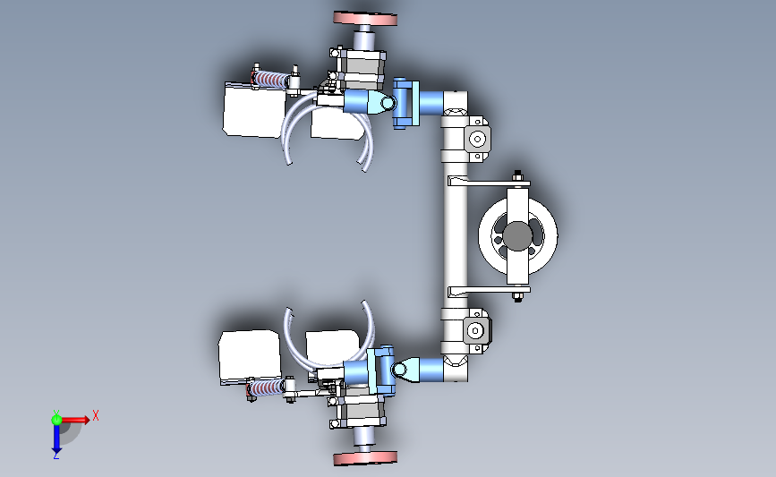 Exoskeleton V2外骨骼3D数模图纸 Solidworks设计 俯视图