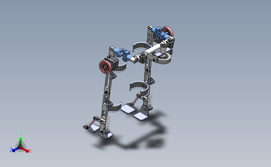 Exoskeleton V2外骨骼3D数模图纸 Solidworks设计 主视图