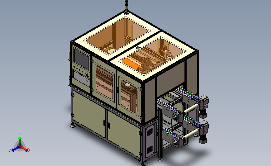 FPC模激光切割机3D模型图纸 Solidworks设计