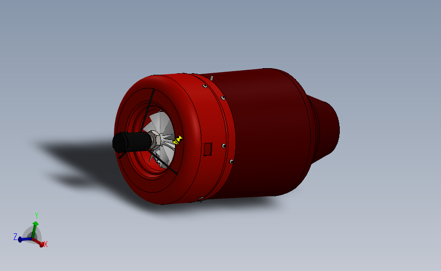 Kingtech K310g涡轮喷气发动机3D数模图纸 Solidworks设计