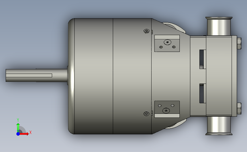 Lobe Pump凸轮泵简易模型3D图纸 STP格式 正面视图