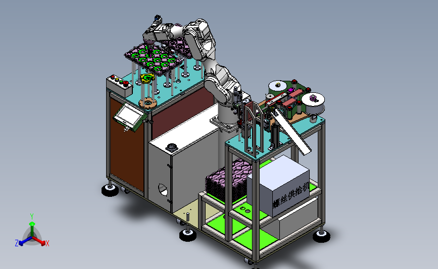 PCB板支架自动组装机3D模型图纸 Solidworks设计