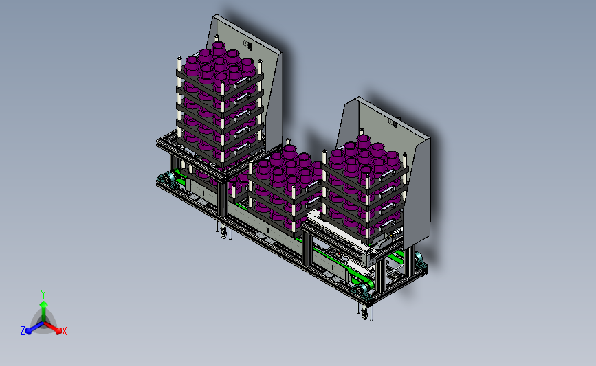 pop-up装卸输送线结构3D图纸 STEP格式