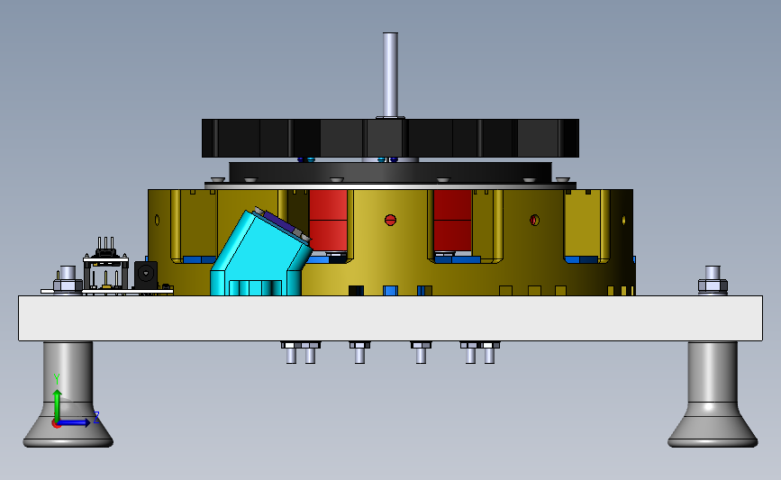 RPM arduino发电机演示结构3D图纸 Solidworks设计 左侧视图