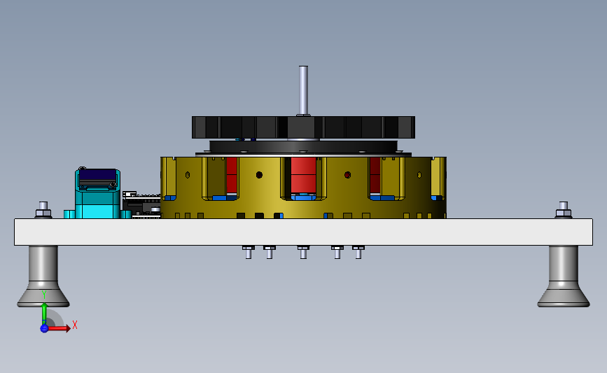 RPM arduino发电机演示结构3D图纸 Solidworks设计 正面视图