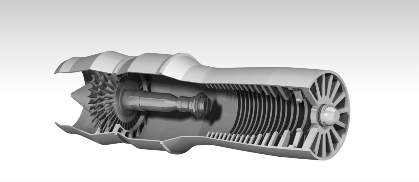 turbo jet engine涡轮喷气发动机演示结构3D图纸 CATIA设计