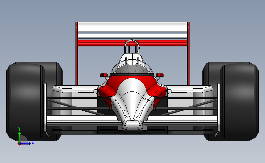 F1赛车 左侧视图