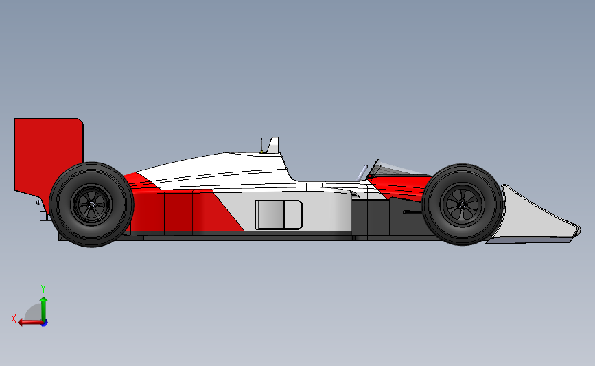F1赛车 背面视图