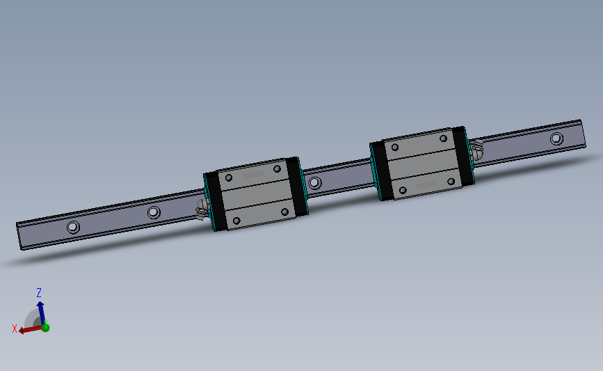 直线导轨 Solidworks 2010 模型图纸下载 懒石网