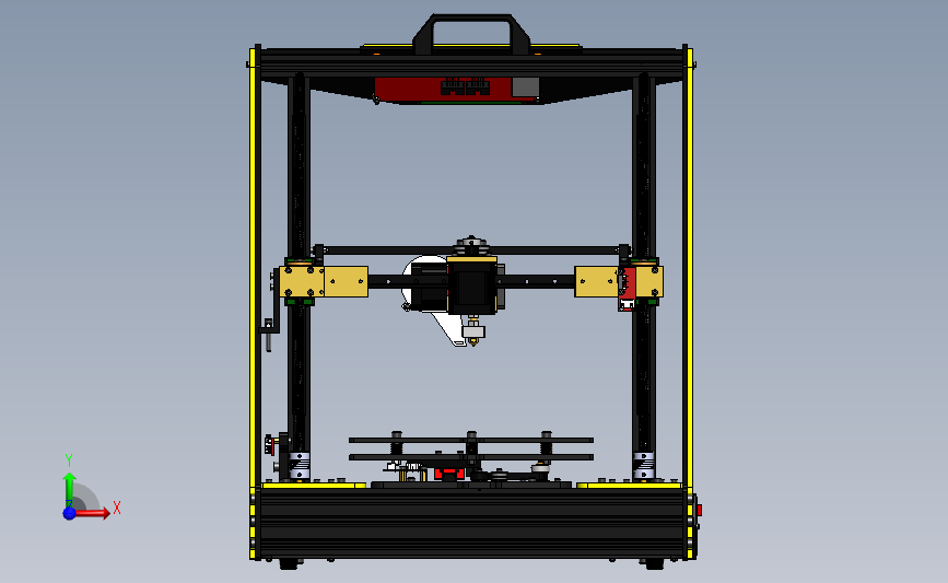 3D 打印机的模型总装图