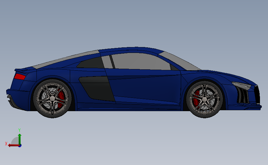 奥迪R8 汽车模型_SOLIDWORKS 2017_模型图纸下载 – 懒石网