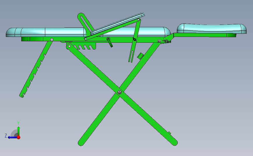 便携式牙科折叠椅3D图纸 Solidworks设计 附IGS