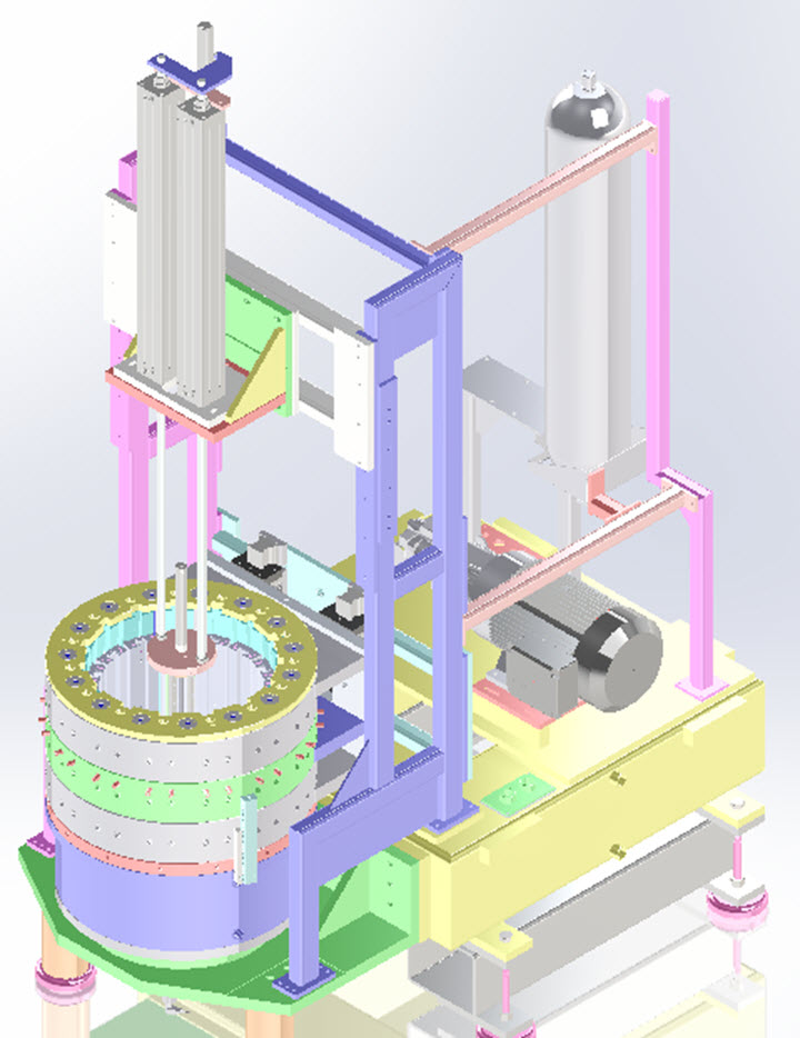 大口径管内部焊接机(管道内焊机)3D模型图纸 step格式
