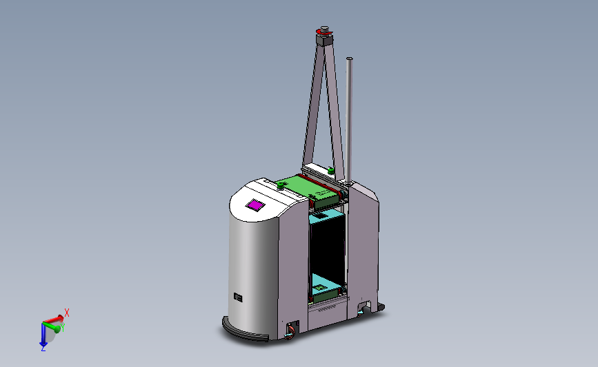 底盘结构详细的AGV小车SW模型3D图纸 SOLIDWORKS设计