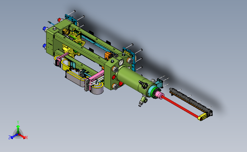 钢管挤出机3D数模图纸 STP格式