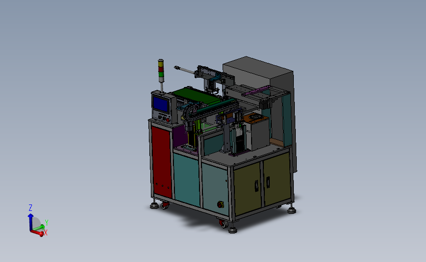 钢片胶条非标自动组装机3D模型 STEP格式