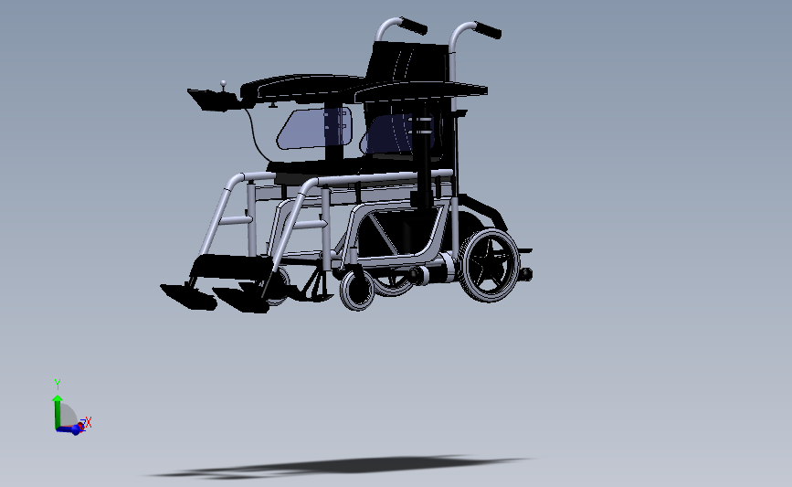 高级遥控轮椅简易模型3D图纸 Solidworks设计