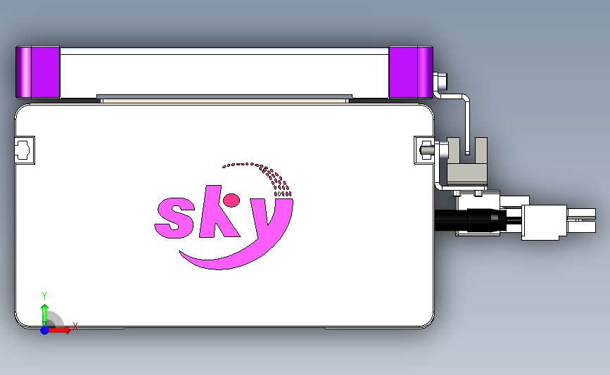 丝杠滑台-全封闭EC13-Lx-C-S450-BC-P40-D3 正面视图