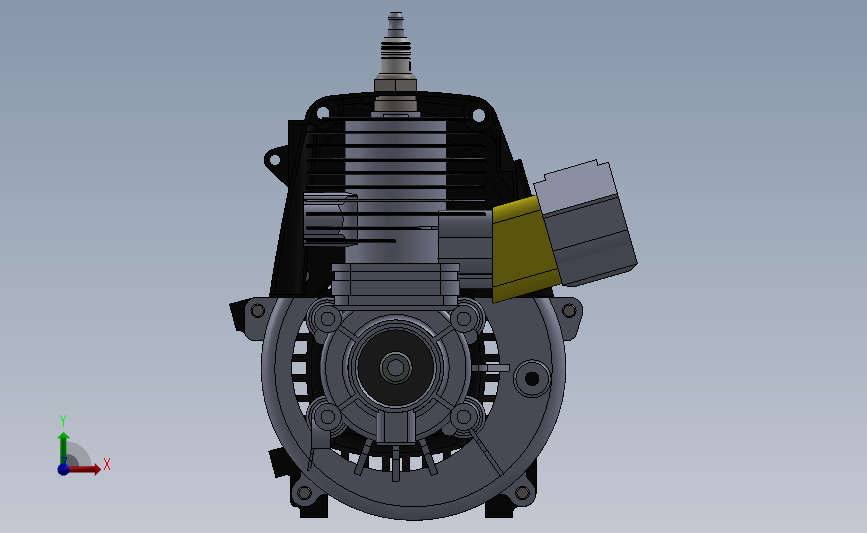 G270 RC 2 冲程发动机模型_SOLIDWORKS 2012_模型图纸下载 – 懒石网