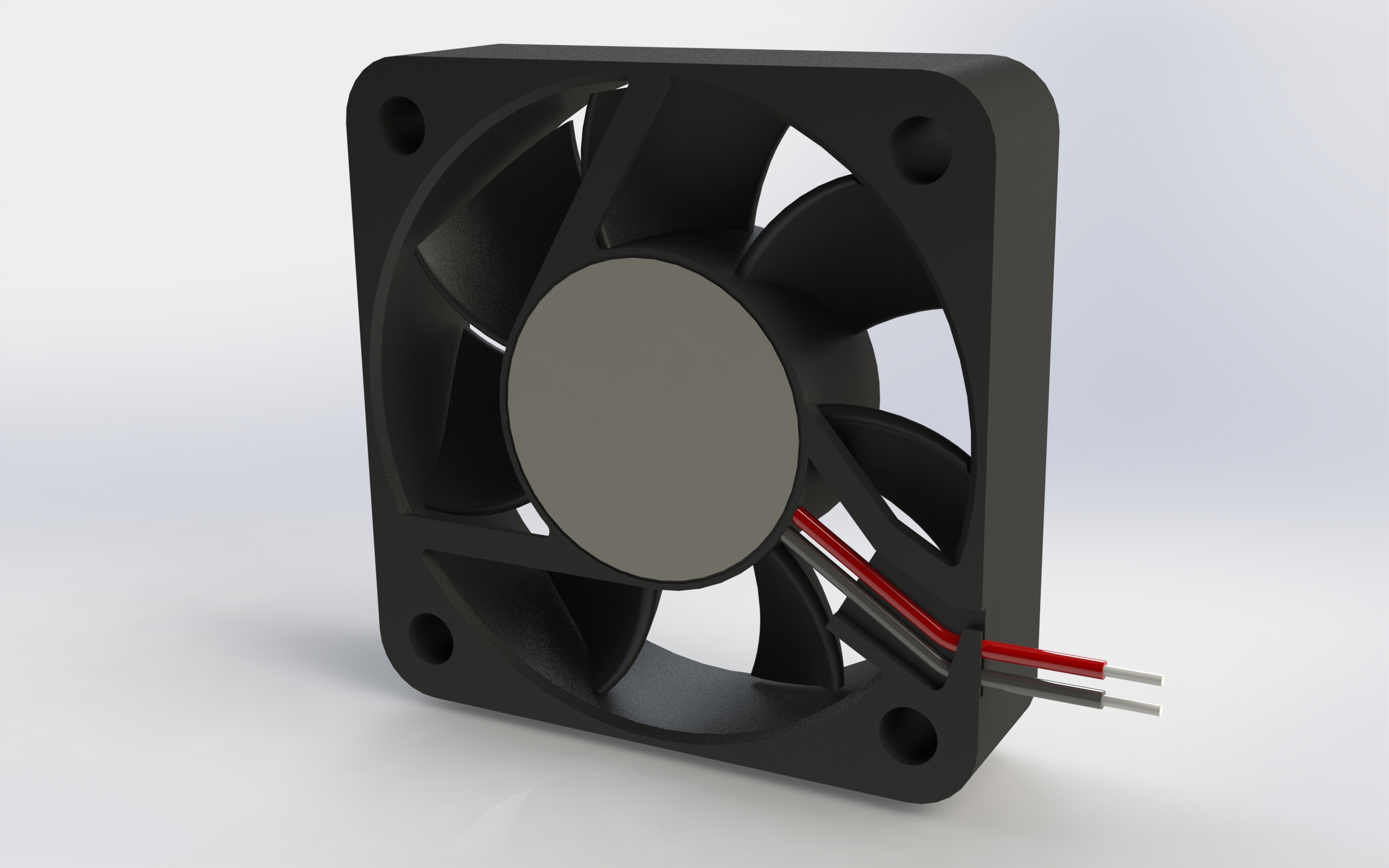 直流风扇_SOLIDWORKS 2016_模型图纸下载 – 懒石网
