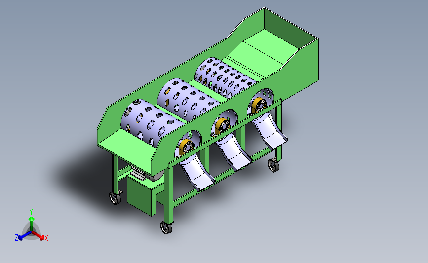 简易番茄分选机3D模型图纸 Solidworks设计