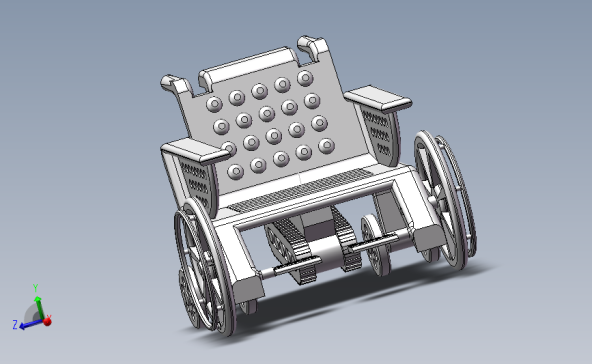 老年自动上下楼梯轮椅3D模型图纸 Solidworks设计