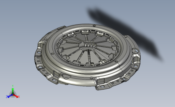 离合器总成3D模型图纸 CATIA设计
