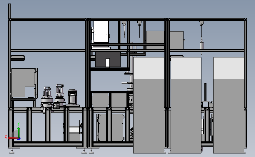 离合器装配线3D模型图纸 Solidworks设计 背面视图