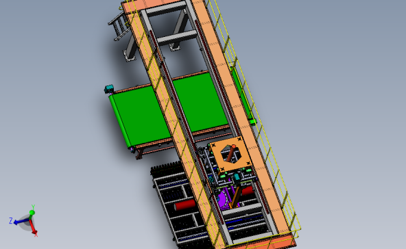 龙门式码坯机全套三维模型3D模型 Solidworks设计