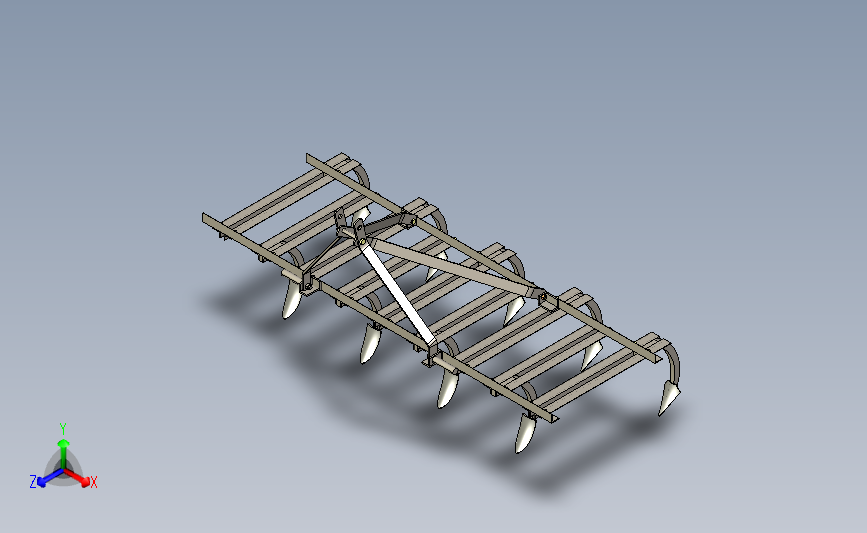 农业机械-行分蘖3D模型图纸 IGS格式